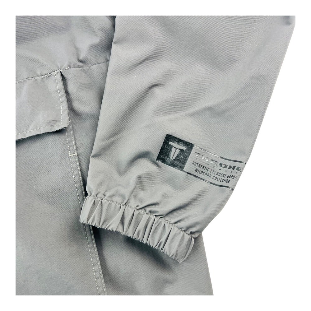 Throne Gray Ink Anorak 1/2 Zip Hooded Nylon Pullover Jacket Mens Size Medium M - Picture 3 of 6